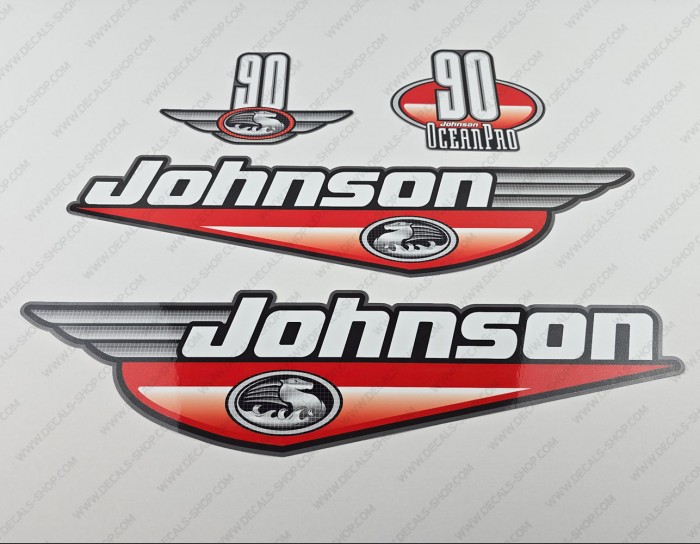 Johnson 90HP Ocean Pro 1999-2000 Outboard Decal Kit